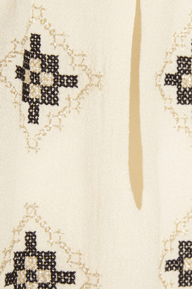 Atelier A.P.C. de Production et de Création Embroidered crepe dress