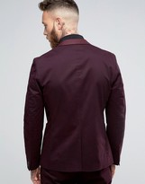 Thumbnail for your product : Religion Skinny Suit Jacket In Burgundy