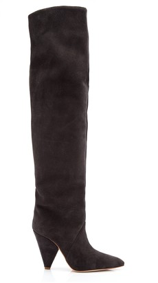 grey over the knee boots uk
