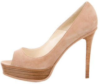 Brian Atwood Suede Platform Pumps w/ Tags