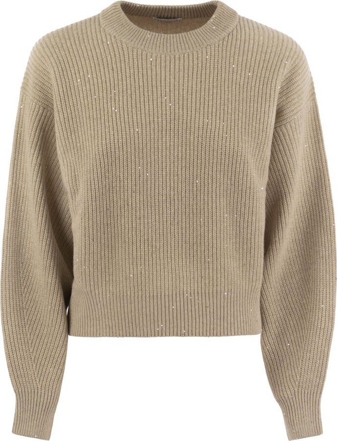 Brunello Cucinelli Sequin Embellished Knitted Jumper