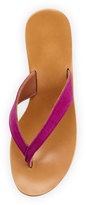 Thumbnail for your product : K. Jacques Diorite Fuchsia Suede Cork Wedge Thong Sandal