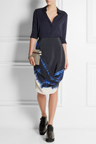 Thumbnail for your product : Stella McCartney Draped tie-dyed silk skirt