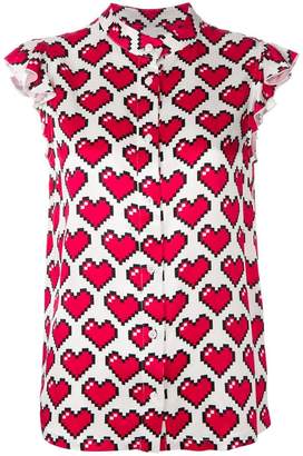 Love Moschino heart pixel blouse
