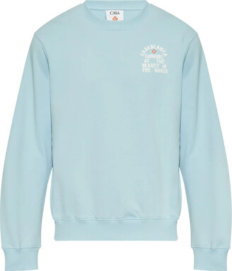 Casablanca White Cotton Sweatshirt - ShopStyle