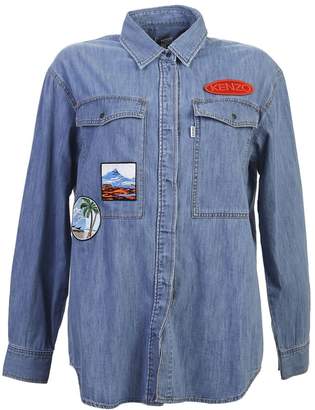 Kenzo Denim Shirt With Patches