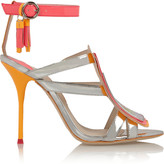 Thumbnail for your product : Webster Sophia Marissa metallic and neon leather sandals