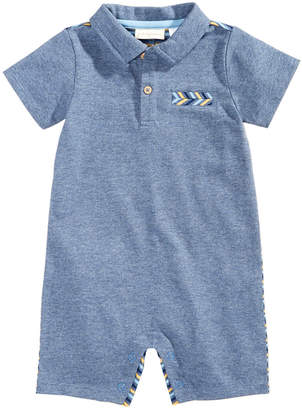 First Impressions Striped-Back Cotton Romper, Baby Boys, Created for Macy's