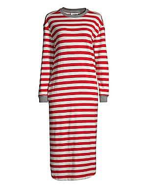 Sleepy Jones Women's Nina Stripe Midi Night Gown