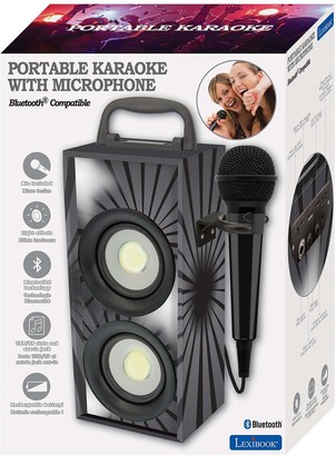 Lexibook Mini Bluetooth Karaoke Tower With Microphone Black