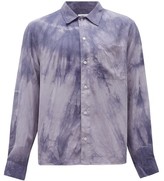 Thumbnail for your product : Saturdays NYC Christopher Tie-dye Mineral-washed Tencel Shirt - Grey