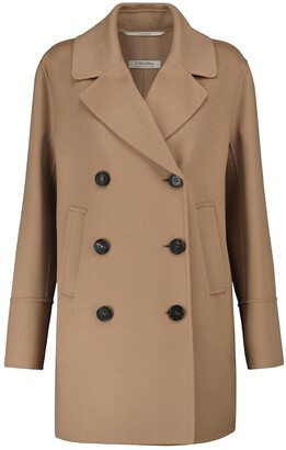 S Max Mara Caban double-breasted wool coat - ShopStyle