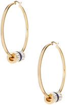 Thumbnail for your product : Rachel Zoe Crystal & Lapis Barrel Hoop Earrings