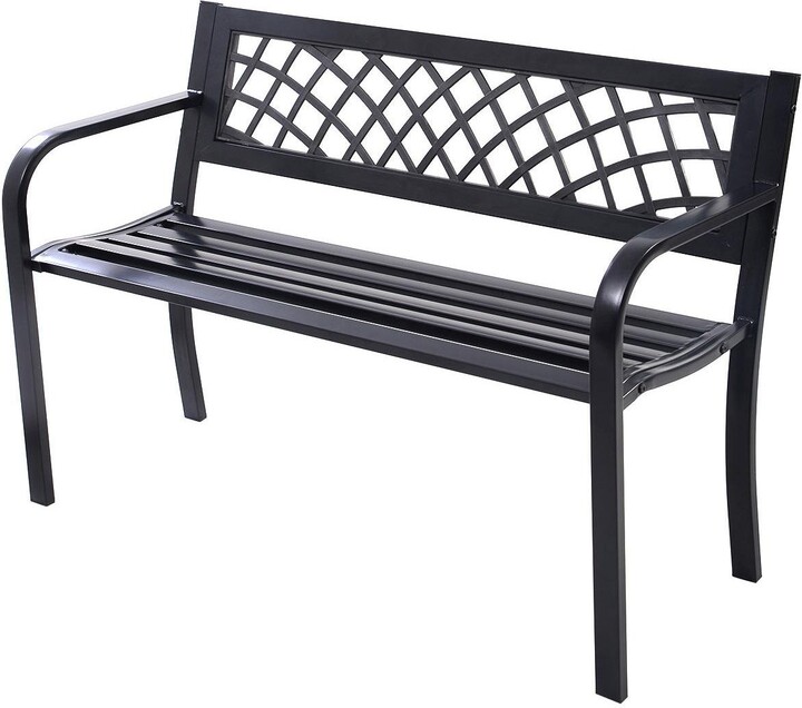 Sugift Bench Deck with Steel Frame for outdoor