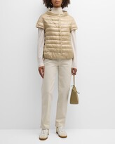 Thumbnail for your product : Herno Short-Sleeve Snap-Front Quilted Puffer Jacket