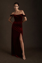 Thumbnail for your product : Jenny Yoo Issa Velvet Dress Red