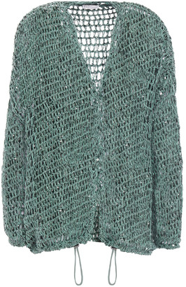 Brunello Cucinelli Sequin-embellished Open-knit Cardigan