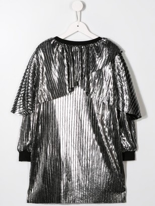 Andorine Metallic Pleated Dress