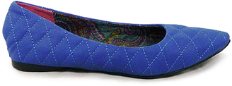 C Label Blue Quilted Paige Flat