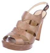 Thumbnail for your product : Alexandre Birman Leather Slingback Sandals