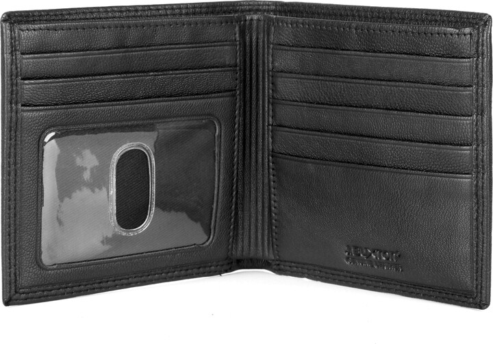 J. Buxton Men’s Emblem Cardex Leather, Black