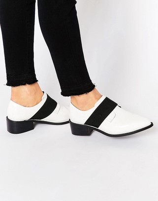 ASOS MIX IT UP Elastic Detail Pointed Flat Shoes