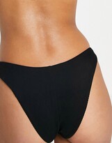 Thumbnail for your product : aerie hi cut ribbed bikini bottom co-ord in black