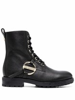 Thumbnail for your product : Love Moschino Logo-Plaque Lace-Up Boots