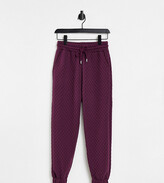 Thumbnail for your product : ASOS Petite ASOS DESIGN Petite quilted jogger in aubergine