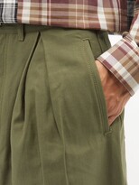 Thumbnail for your product : Loewe Low-drop Cotton-twill Trousers - Green