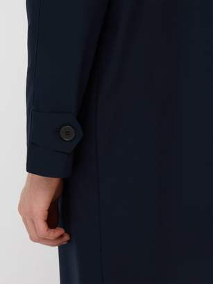 Harris Wharf London Single-breasted Technical Overcoat - Mens - Dark Blue