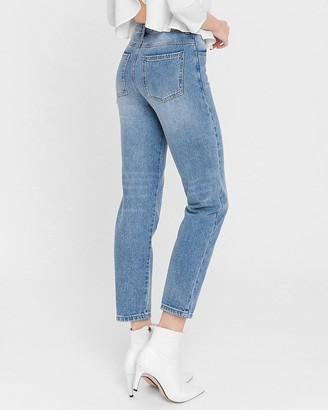 Express English Factory High Waisted Straight Jeans