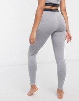 Thumbnail for your product : Loungeable logo elastic lounge legging in gray marl