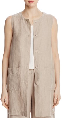 Eileen Fisher Long Snap Front Vest