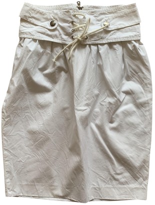 Pierre Balmain White Cotton Skirt for Women