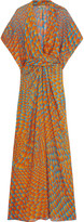 Thumbnail for your product : Issa Printed silk maxi dress