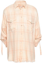 Thumbnail for your product : IRO Frayed Checked Cotton-blend Flannel Shirt