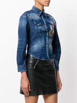 Thumbnail for your product : DSQUARED2 patch denim shirt