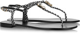 Thumbnail for your product : Giuseppe Zanotti Embellished printed snake-effect leather sandals