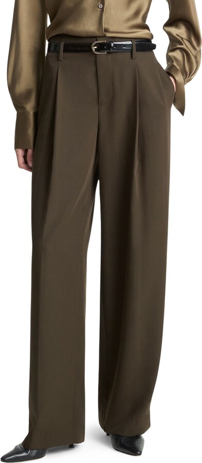 High Waist Pleated Wide Leg Pants
