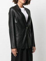 Thumbnail for your product : Alysi Single-Breasted Leather Blazer