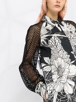 Thumbnail for your product : Just Cavalli Perforated-Sleeve Shirt Dress