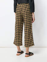 Thumbnail for your product : Aspesi cropped checkered trousers