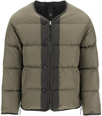 Gian Carlo Rossi GIANCARLO ROSSI DOWN JACKET WITH DOUBLE CLOSURE 48 Khaki,  Grey Technical - ShopStyle Outerwear