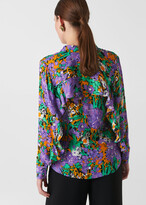 Thumbnail for your product : Simone Floral Print Silk Shirt