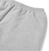 Thumbnail for your product : Balenciaga Printed Melange Fleece-back Cotton-blend Jersey Drawstring Shorts - Gray
