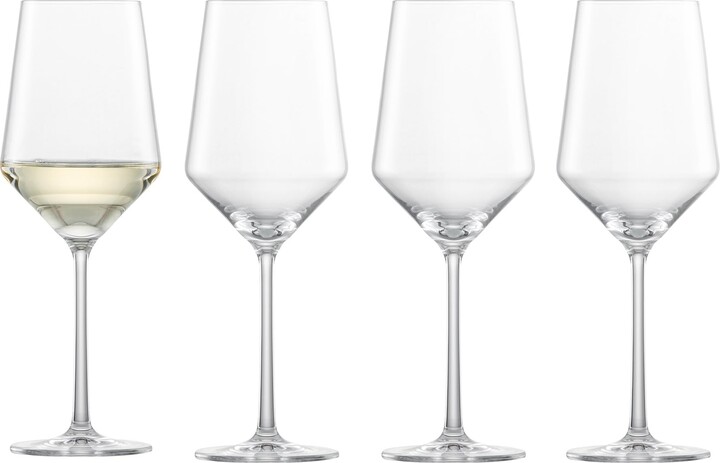 Schott Zwiesel ZWIESEL GLAS Pure Saugivnon Blanc White Wine Glass (Set of 4), Graceful Wine Glasses for White Wine, Dishwasher-Safe Tritan Crystal Glasses, Made in Germany (14 Ounce)