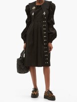 Thumbnail for your product : Chopova Lowena Pleated Organic-cotton Poplin Dress - Black
