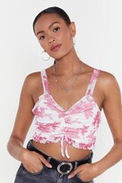 Thumbnail for your product : Nasty Gal Womens Leaf It Be China Print Crop Top - Blue - 4, Blue