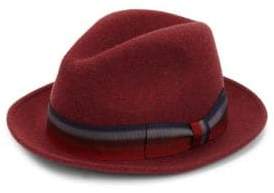Saks Fifth Avenue Grosgrain Wool Fedora Hat